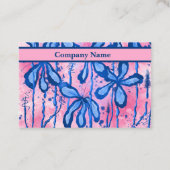 Carte de visite de fleurs encrées (Dos)