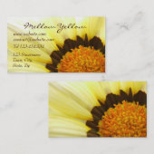Carte de visite de fleurs jaunes (Devant / Derrière)