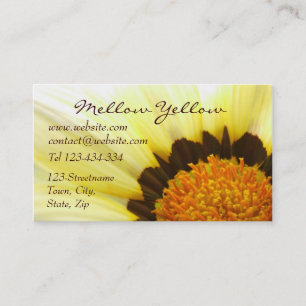 Carte de visite de fleurs jaunes