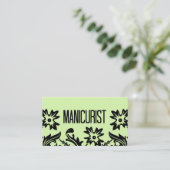 Carte de visite de fleurs manicuriste (Debout devant)