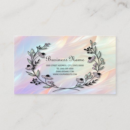 Carte de visite de fleurs minimal (Dos)