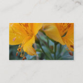 Carte de visite de fleurs orange (Dos)