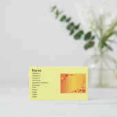 Carte de visite de fleurs orange (Debout devant)