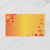 Carte de visite de fleurs orange (Dos)