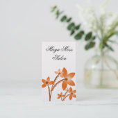 Carte de visite de fleurs rayonnantes, Tangerine (Debout devant)