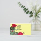 Carte de visite de fleurs Red Roses (Debout devant)