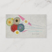 Carte de visite de fleurs rétro (Dos)