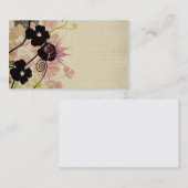Carte de visite de fleurs rétro (Devant / Derrière)