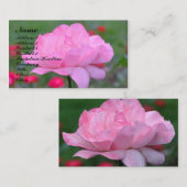 Carte de visite de fleurs rose paradisiaque (Devant / Derrière)