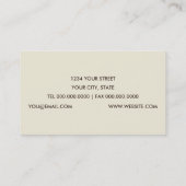 Carte de visite de fleurs roses (Dos)