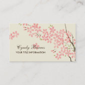 Carte de visite de fleurs roses (Devant)