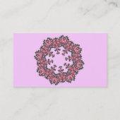 Carte de visite de fleurs roses (Dos)