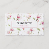 Carte de visite De Fleurs Roses Et Blanches (Devant)