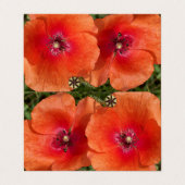 Carte de visite de fleurs rouges (Extérieur déplié)