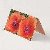 Carte de visite de fleurs rouges (Dos)