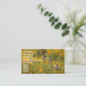 Carte de visite de fleurs sauvages de pavots (Debout devant)