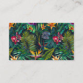 Carte de visite de fleurs tropicales (Dos)
