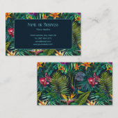 Carte de visite de fleurs tropicales (Devant / Derrière)