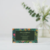 Carte de visite de fleurs tropicales (Debout devant)