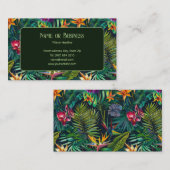 Carte de visite de fleurs tropicales (Devant / Derrière)