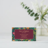 Carte de visite de fleurs tropicales (Debout devant)