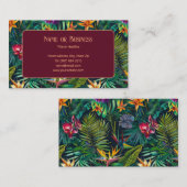 Carte de visite de fleurs tropicales (Devant / Derrière)