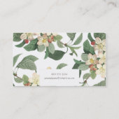 Carte de visite de fleurs tropicales vertes fraîch (Dos)