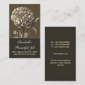 carte de visite de fleurs vintages (Devant / Derrière)