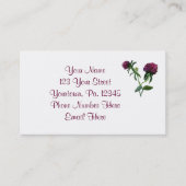 Carte de visite de fleurs violet (Devant)