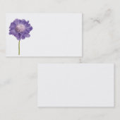 Carte de visite de fleurs violettes (Devant / Derrière)