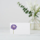 Carte de visite de fleurs violettes (Debout devant)