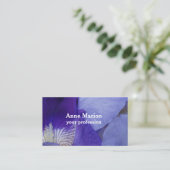 Carte de visite de fleurs violettes (Debout devant)