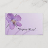 Carte de visite de fleurs violettes (Dos)