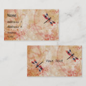 Carte de visite de Flourish de libellule (Devant / Derrière)