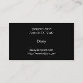 Carte de visite de Flourish de marguerite (Dos)