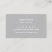 carte de visite de flûte (Dos)