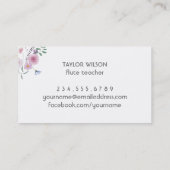 Carte de visite de flûte fleur sauvage (Dos)