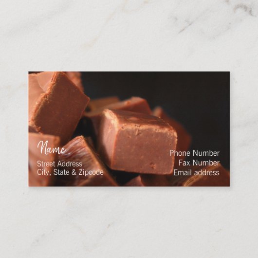 Carte de visite de fondant (Devant)