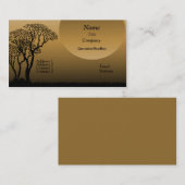 Carte de visite de Forêt foncée, Beige doré (Devant / Derrière)