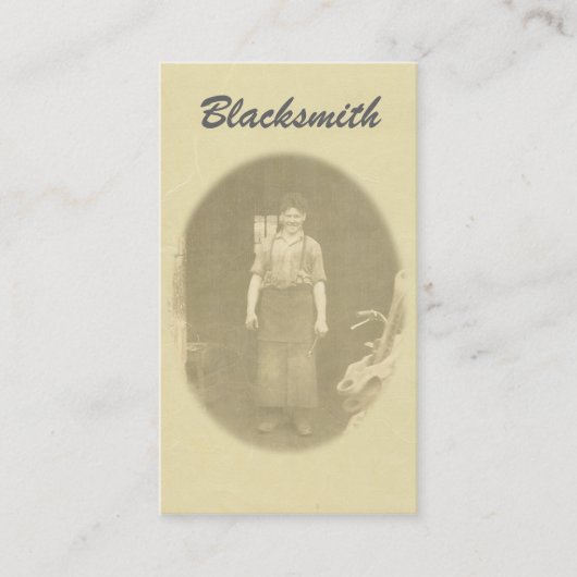 Carte de visite de forgeron (Devant)