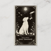 Carte de visite de formateur de chiens Tarot Boho (Devant)