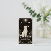 Carte de visite de formateur de chiens Tarot Boho (Debout devant)