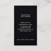 Carte de visite de formateur de chiens Tarot Boho (Dos)