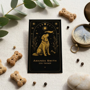 Carte de visite de formateur de chiens Tarot noir