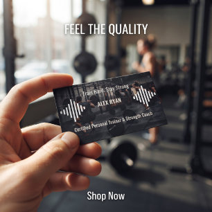 Carte de visite de formateur de fitness moderne av