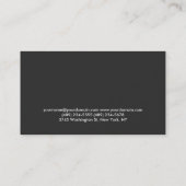 Carte de visite de formateur personnel gris modern (Dos)