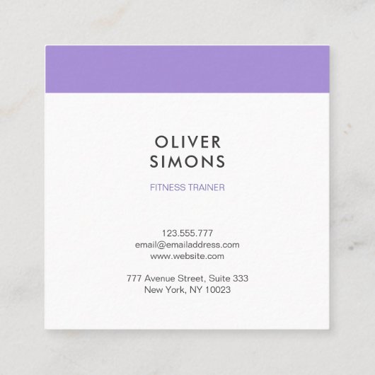 Carte de visite de formation (Dos)