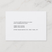 Carte de visite de formation à l'écriture manuscri (Dos)