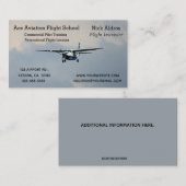 Carte de visite de formation en vol de pilote modi (Devant / Derrière)