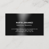 Carte de visite de formation moderne Black Grey (Dos)